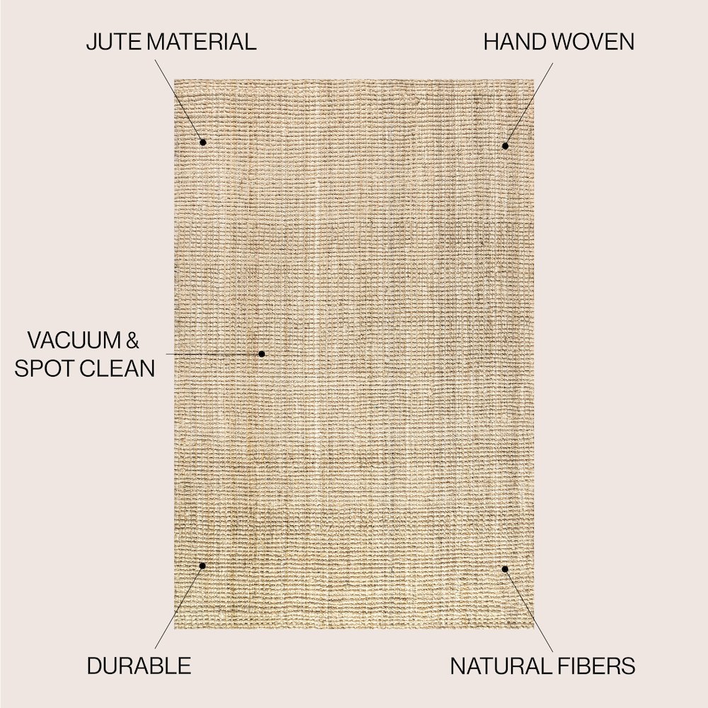 Hiro Hand Woven Chunky Jute Area Rug. Picture 4