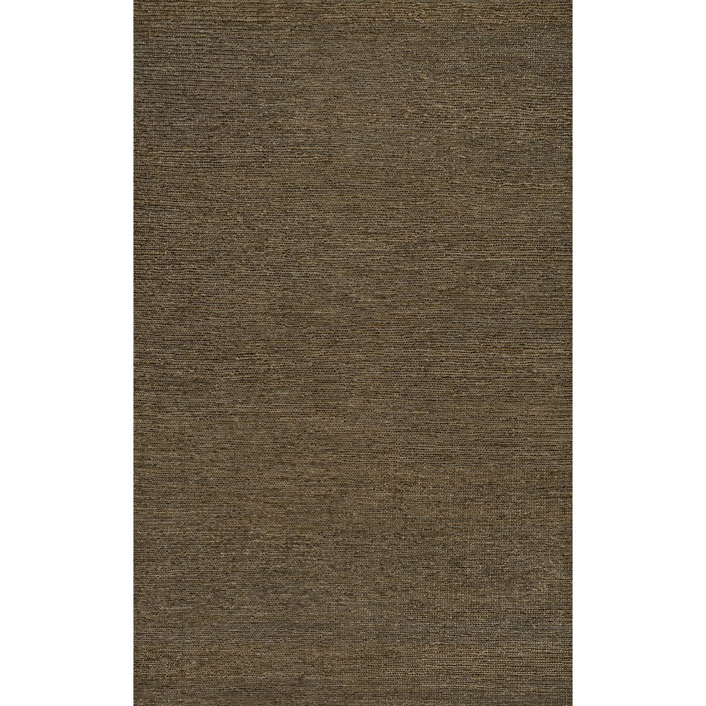 Griffin Rustic Farmhouse Woven Jute Solid Brown 4 ft. x 6 ft. Area Rug. Picture 1