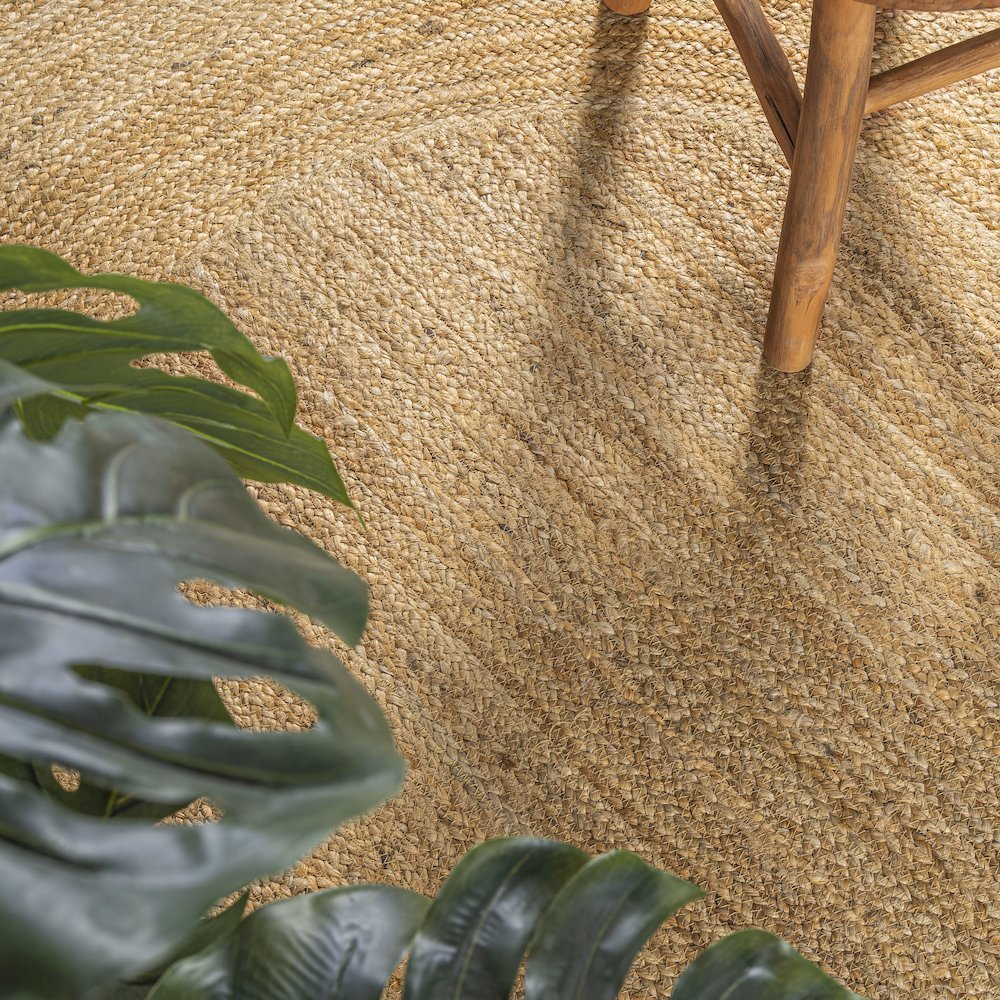 Harmony Boho Jute Circle Area Rug. Picture 3