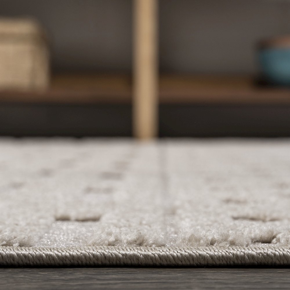 Xlendi High-Low Pile Moroccan Geometric Indoor/Outdoor Area Rug. Picture 11
