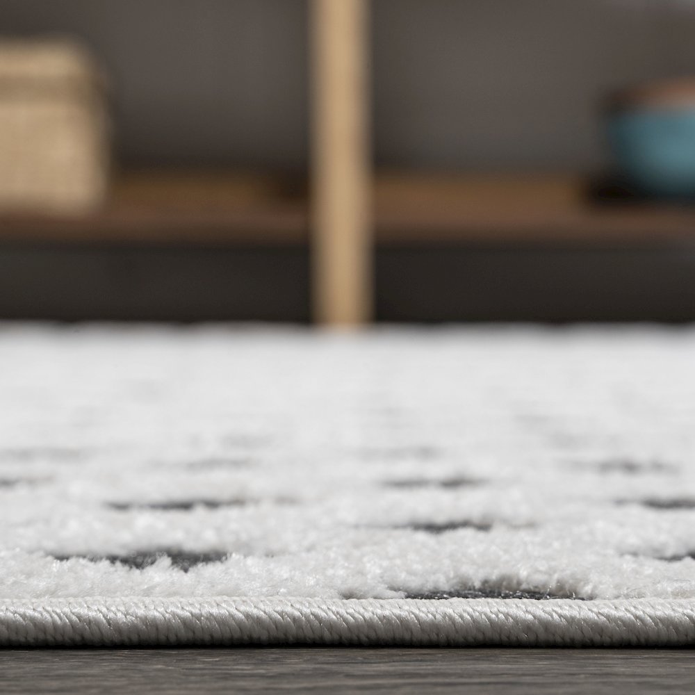 Rabat High-Low Pile Mini Diamond Trellis Area Rug. Picture 11