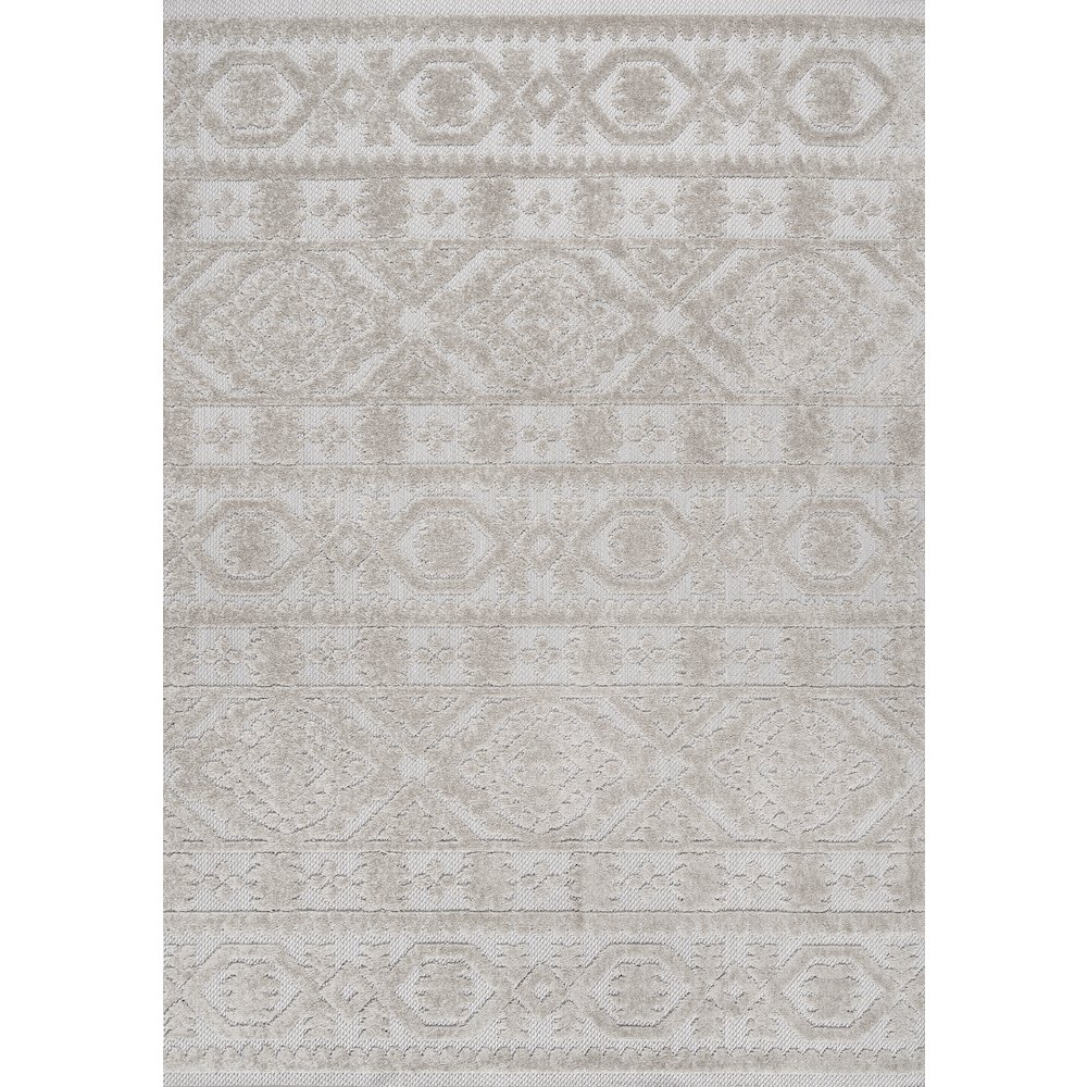 Citta High-Low Pile Mediterranean Tile Area Rug. Picture 1