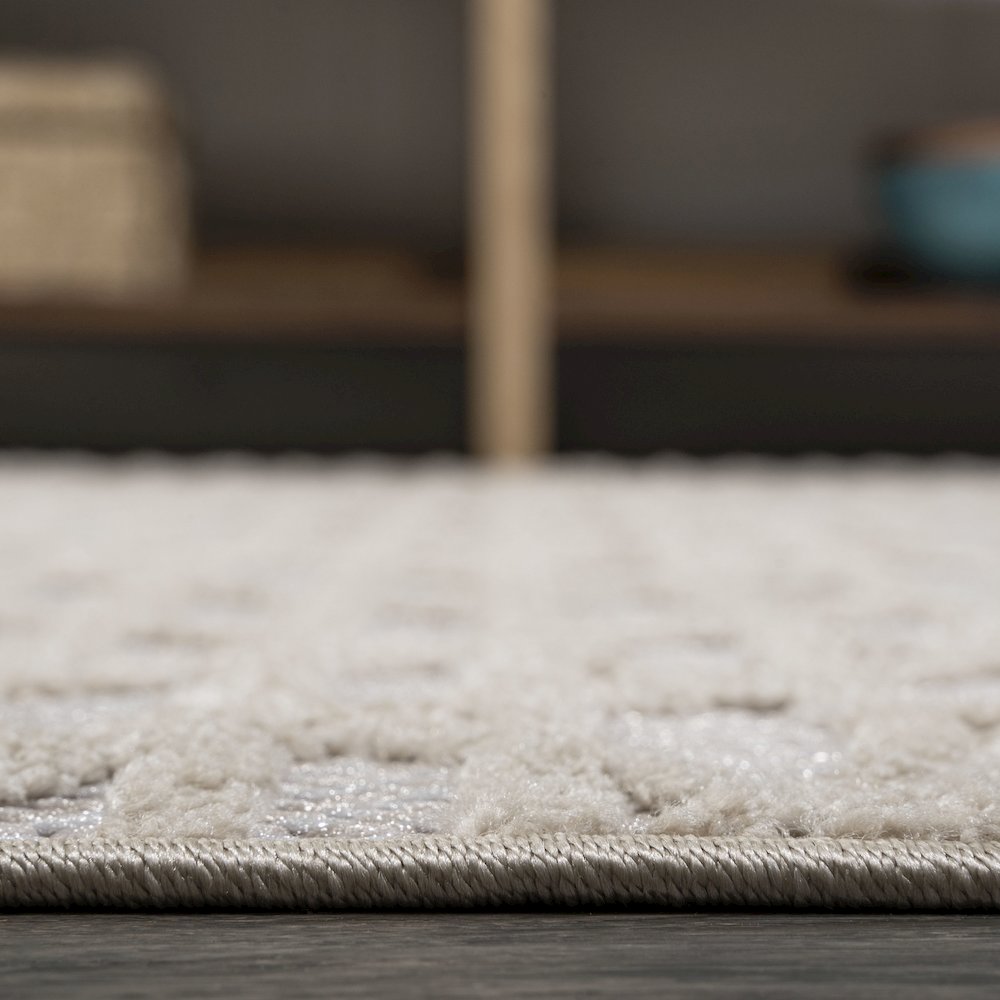 Ararat High-Low Pile Moroccan Diamond Modern Indoor/Outdoor Area Rug. Picture 11