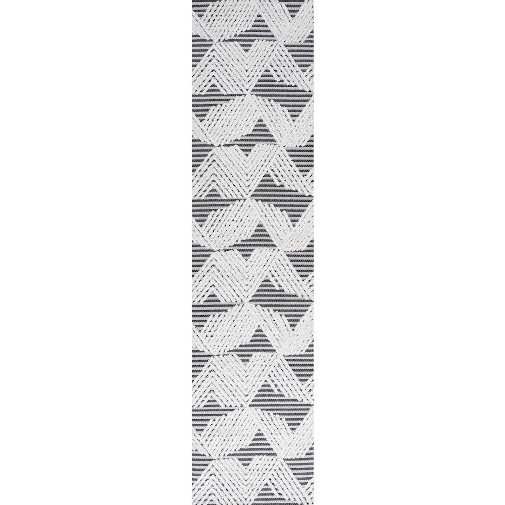 Jazz High-Low Pile Art Deco Geometric Indoor/Outdoor Area Rug. Picture 1