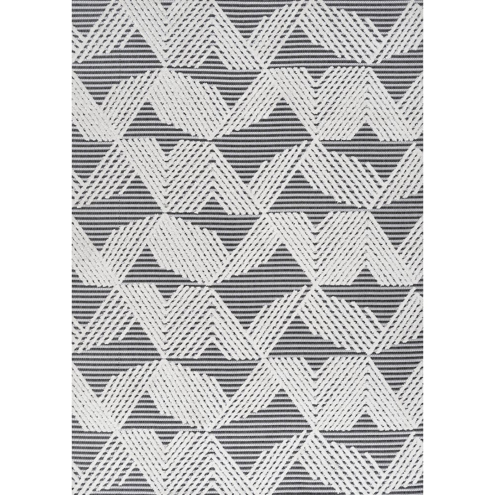 Jazz High-Low Pile Art Deco Geometric Indoor/Outdoor Area Rug. Picture 1