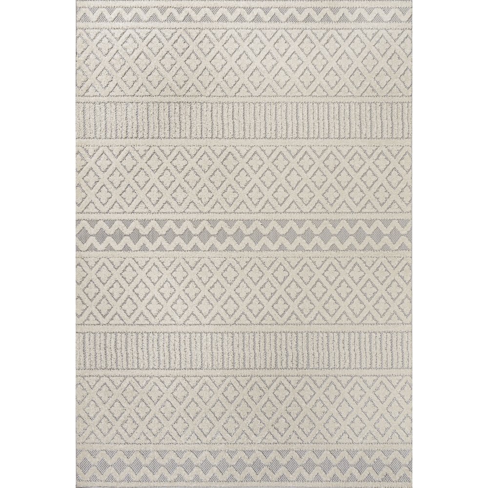 Ormond High-Low Modern Trellis Geometric Area Rug. Picture 1