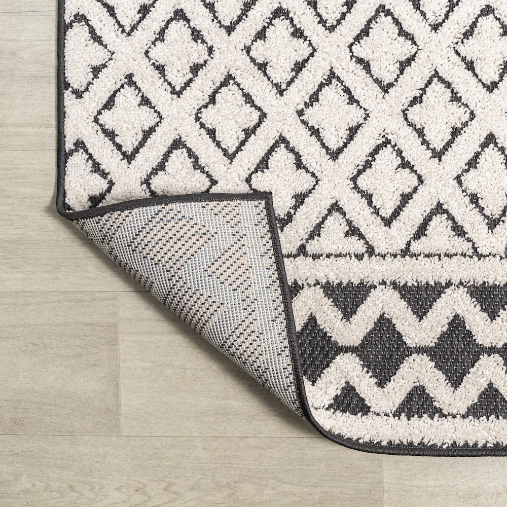 Ormond High-Low Modern Trellis Geometric Area Rug. Picture 10