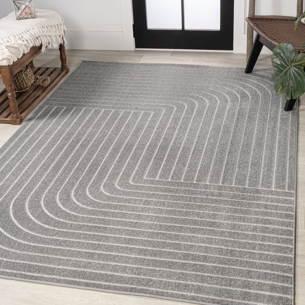 Odense Minimalist Angle Geometric Area Rug. Picture 2
