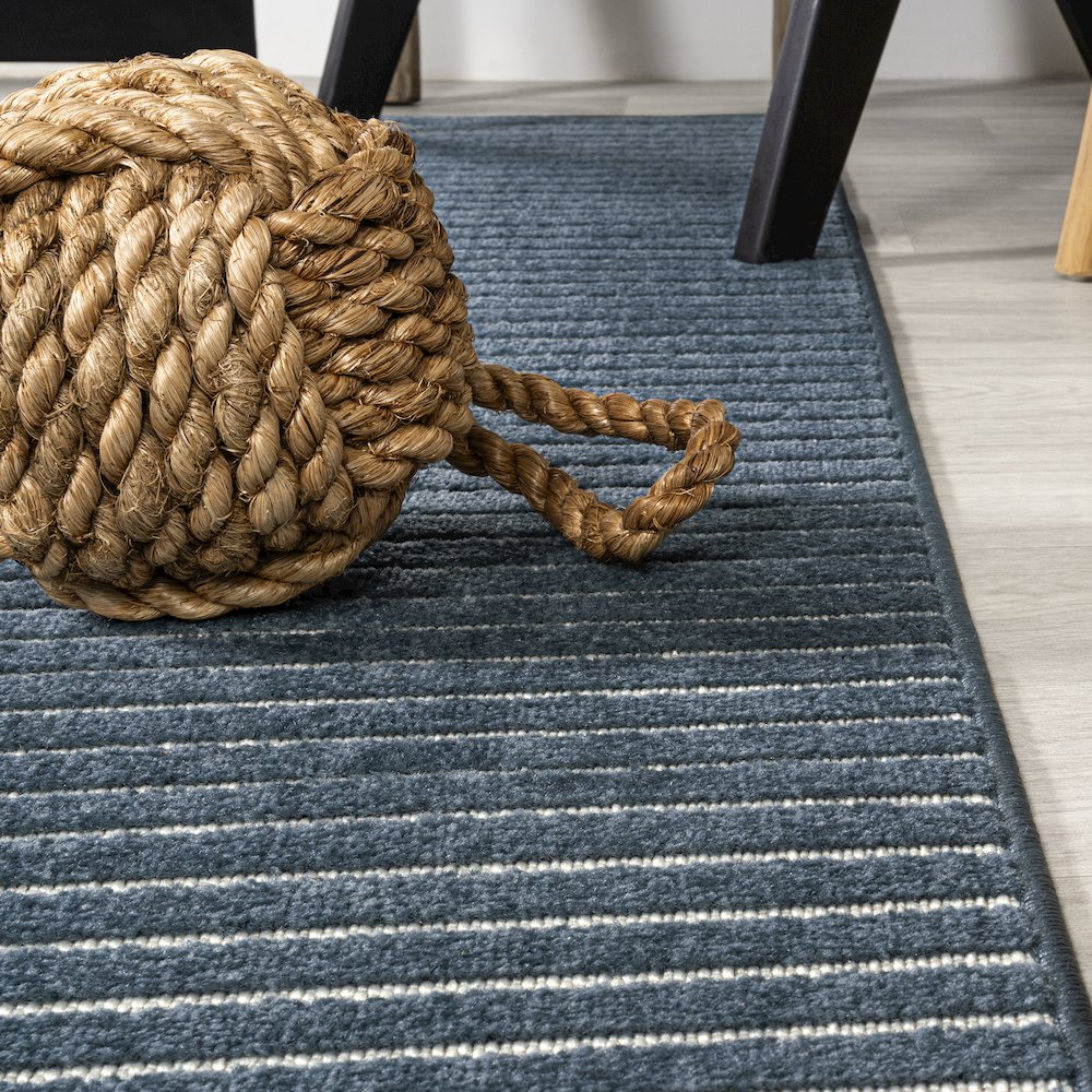 Aarhus Minimalist Scandi Striped Area Rug. Picture 8
