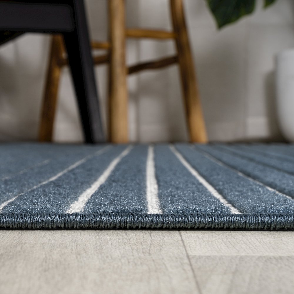 Aarhus Minimalist Scandi Striped Area Rug. Picture 10