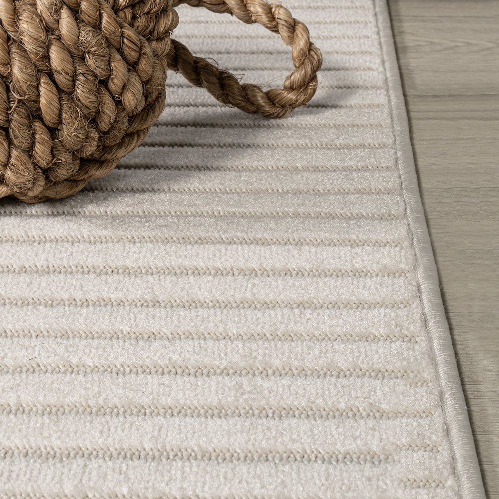 Aarhus Minimalist Scandi Striped Area Rug. Picture 8
