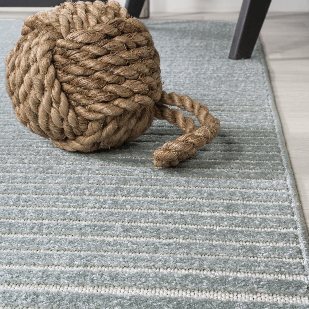 Aarhus Minimalist Scandi Striped Area Rug. Picture 6