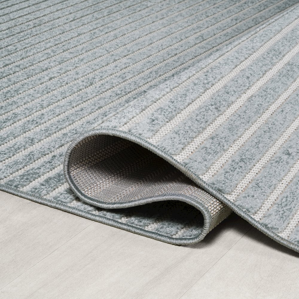 Aarhus Minimalist Scandi Striped Area Rug. Picture 7
