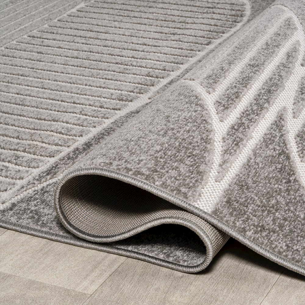 Nordby Geometric Arch Scandi Striped Area Rug. Picture 7