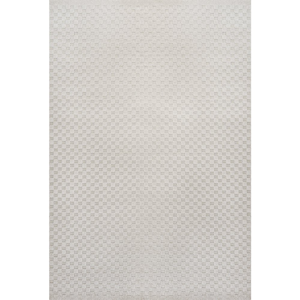 Finn High-Low Modern Minimalist Checkered Monotone Indoor/Outdoor Area Rug. Picture 1