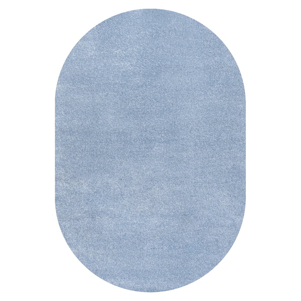 Haze Solid Low Pile Area Rug Classic Blue. Picture 1