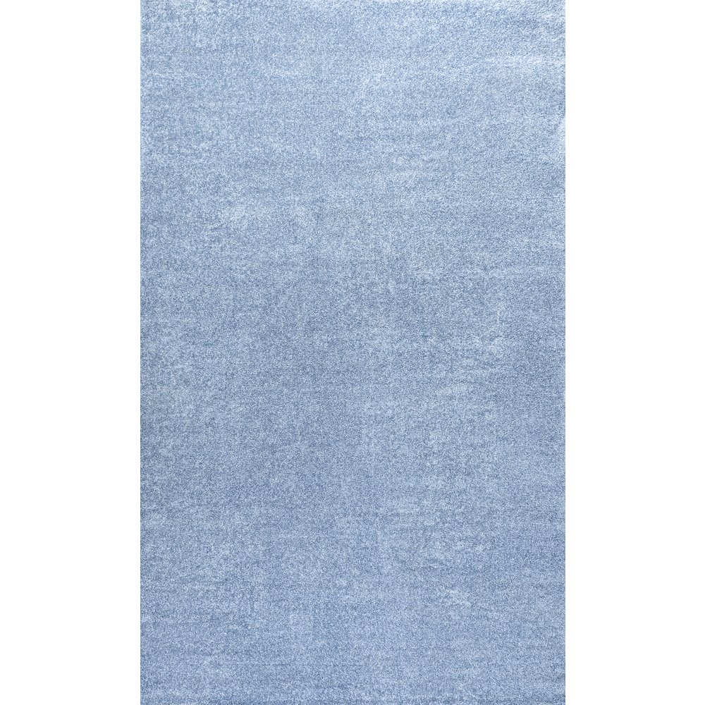 Haze Solid Low Pile Area Rug Classic Blue. Picture 1