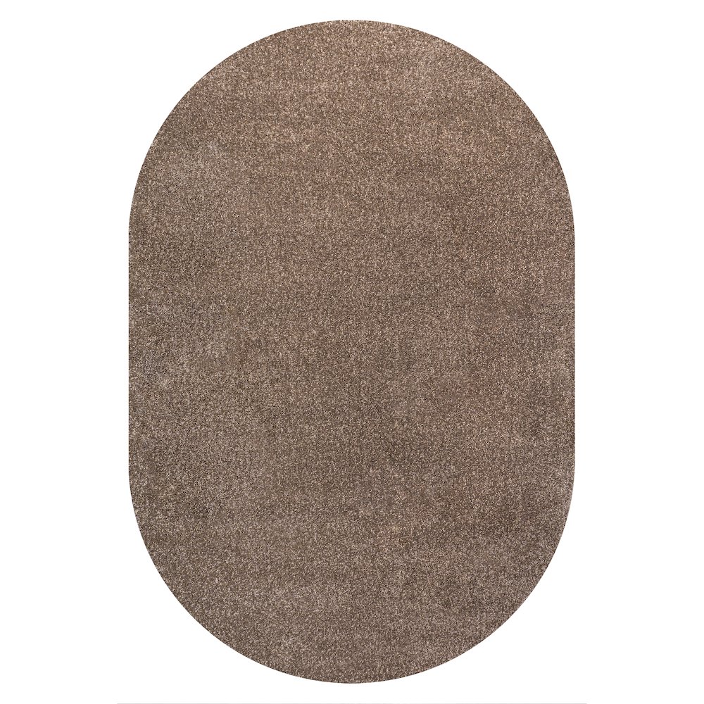 Haze Solid Low Pile Area Rug Brown. Picture 1