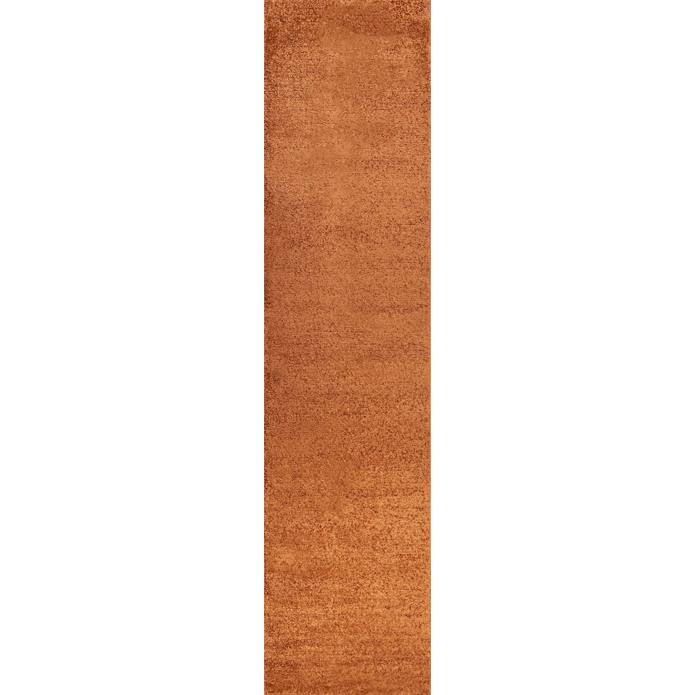 Haze Solid Low Pile Area Rug Orange. Picture 1