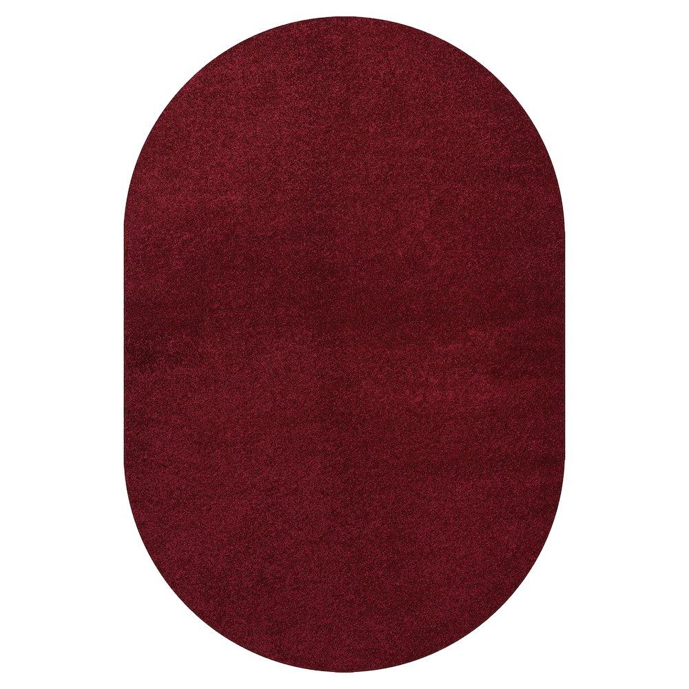 Haze Solid Low Pile Area Rug Dark Red. Picture 1