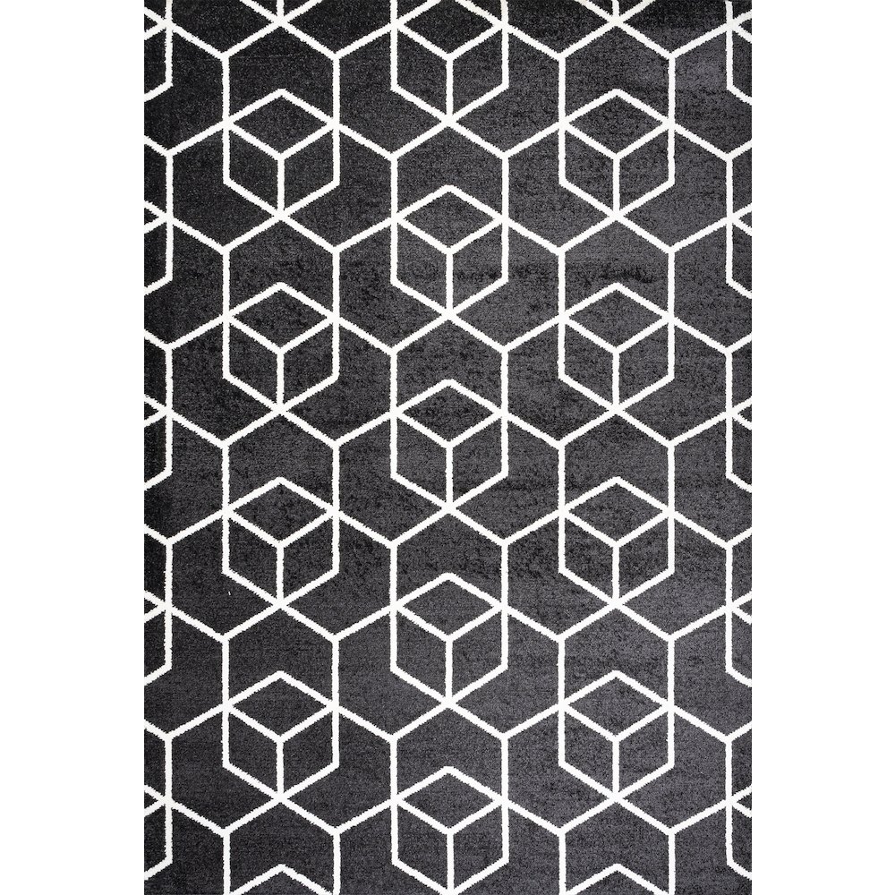Tumbling Blocks Modern Geometric Area Rug. Picture 1