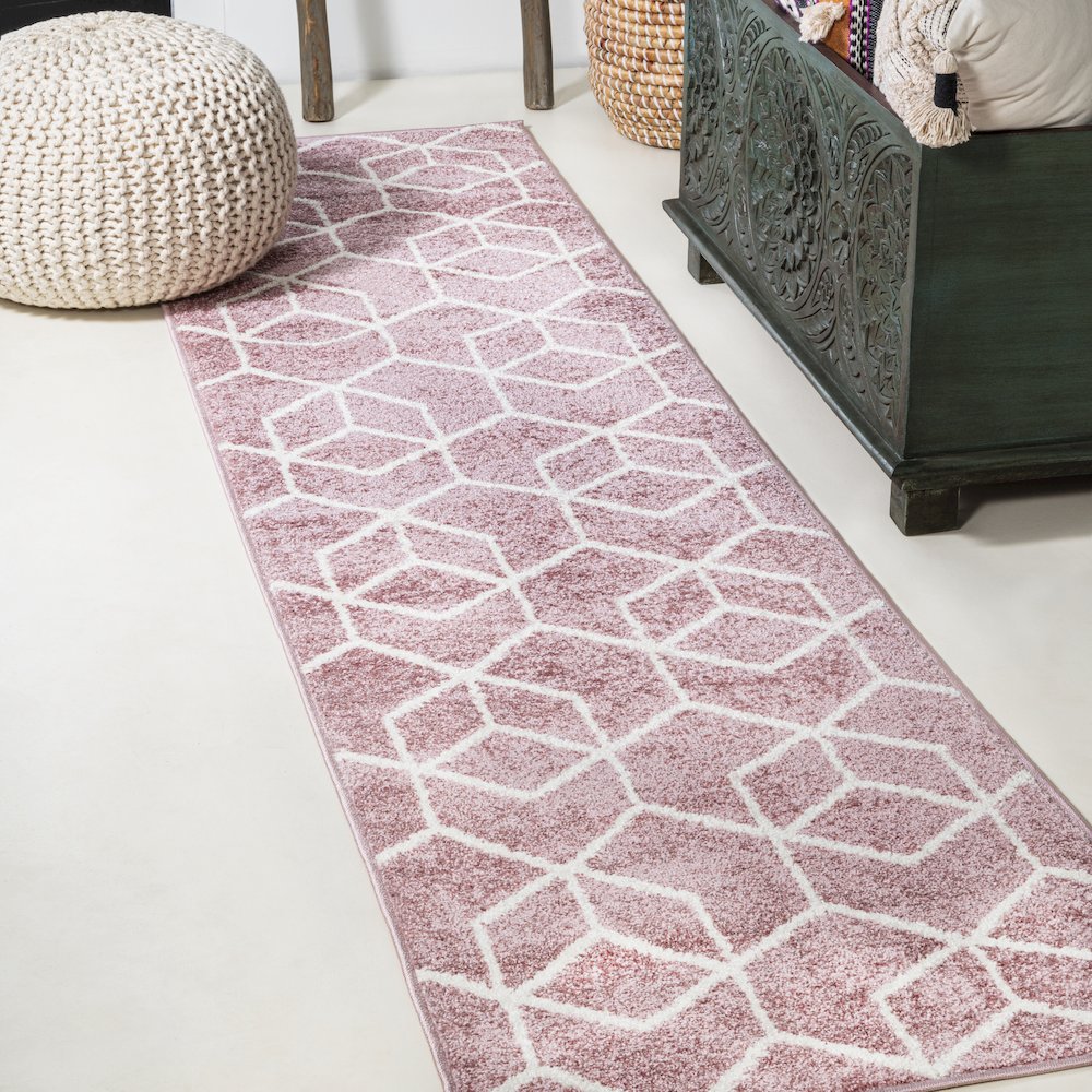 Tumbling Blocks Modern Geometric Area Rug. Picture 10