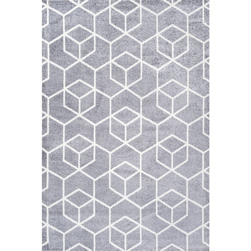 Tumbling Blocks Modern Geometric Area Rug. Picture 1