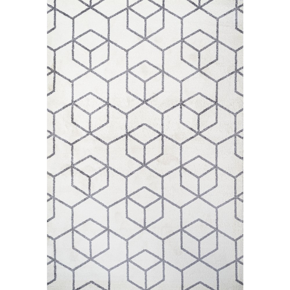 Tumbling Blocks Modern Geometric Area Rug. Picture 1