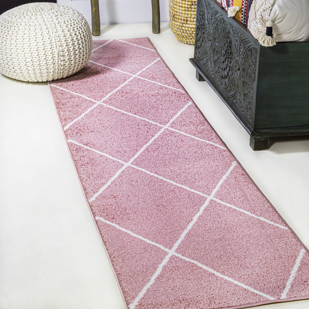 Cole Minimalist Diamond Trellis Area Rug. Picture 2
