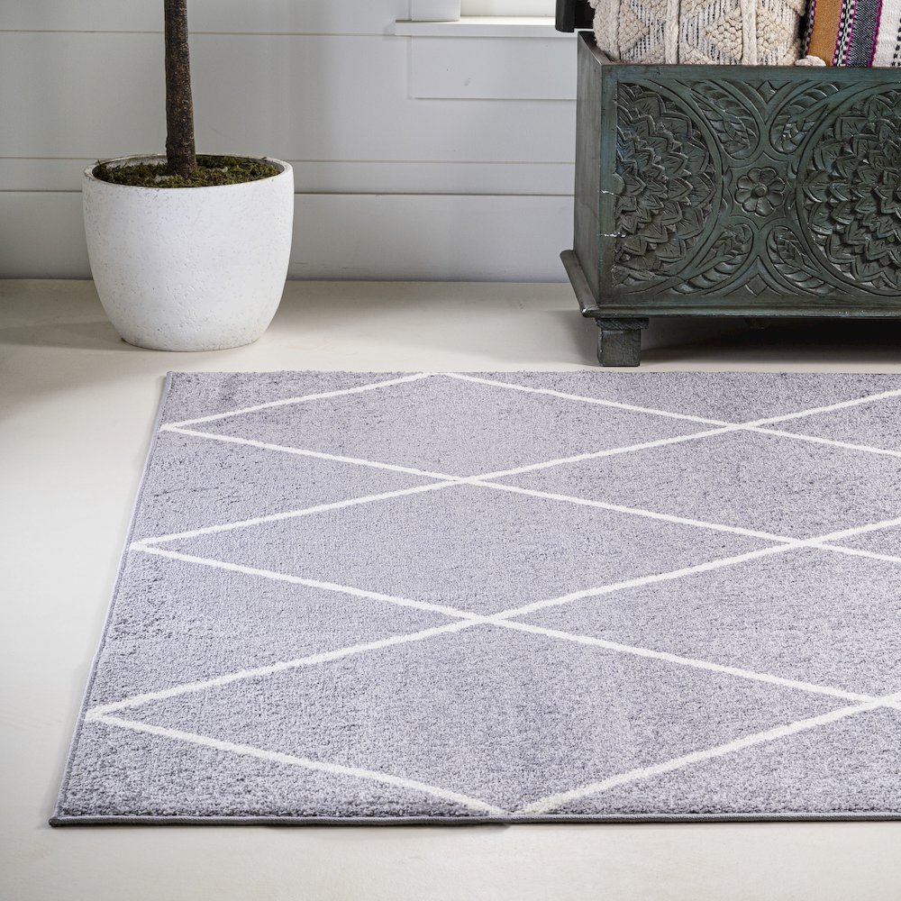 Cole Minimalist Diamond Trellis Area Rug. Picture 3