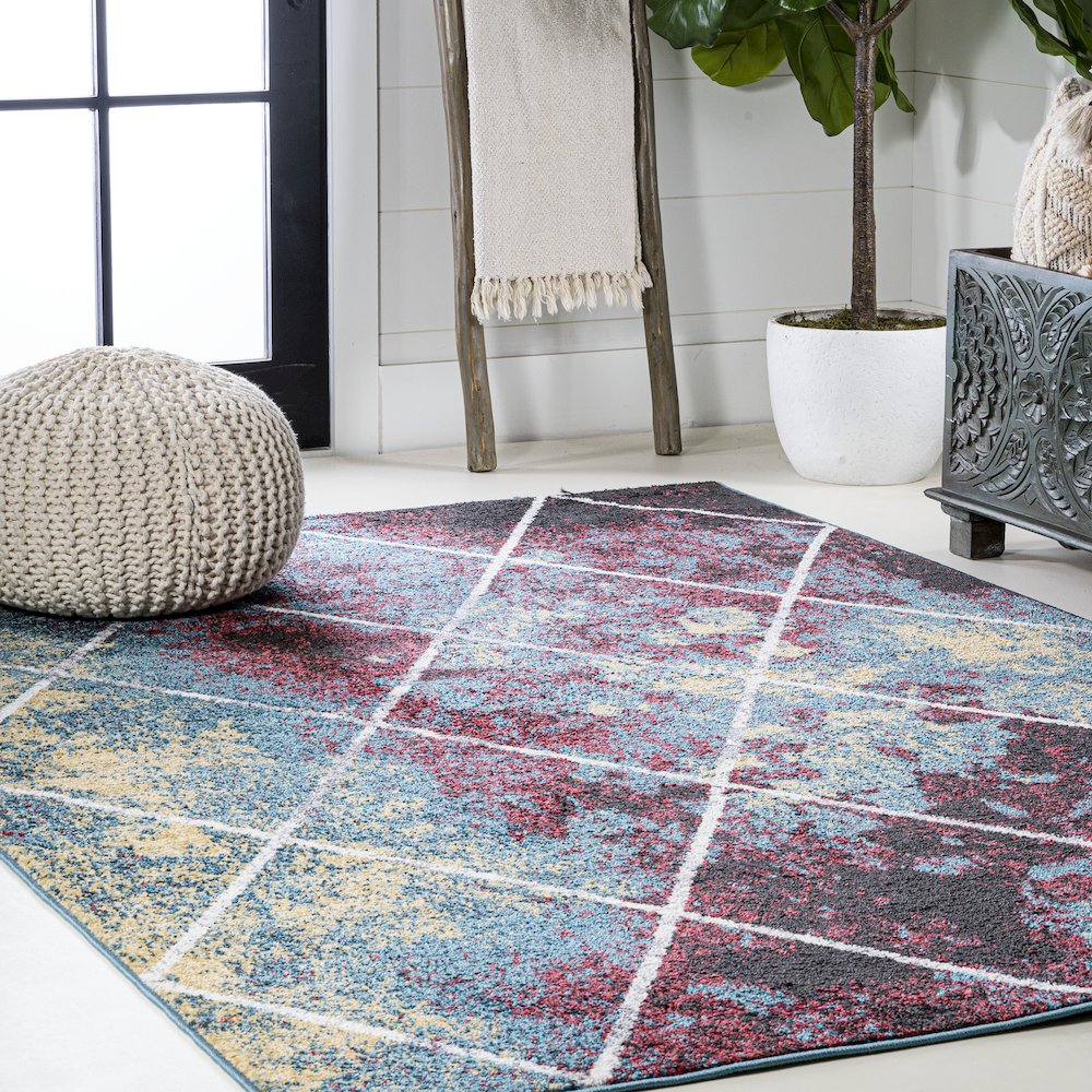 Cole Minimalist Diamond Trellis Area Rug. Picture 5