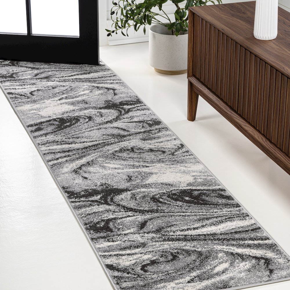 Viscon Abstract Marble Contemporary Area Rug. Picture 2