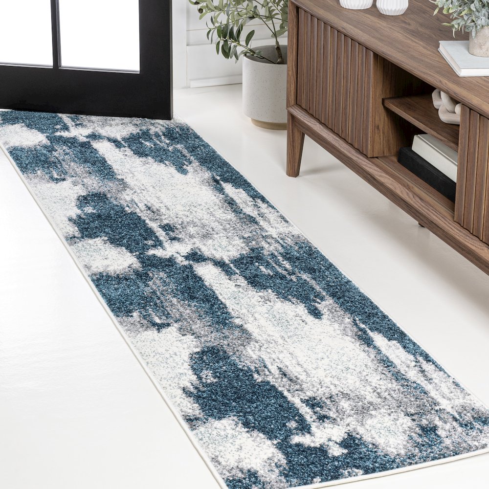 Zoe Contemporary Bohemian Abstract Marble Area Rug. Picture 7