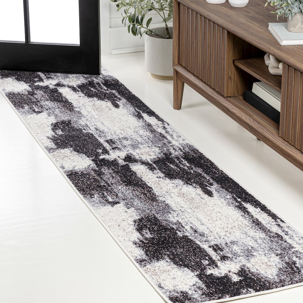 Zoe Contemporary Bohemian Abstract Marble Area Rug. Picture 7