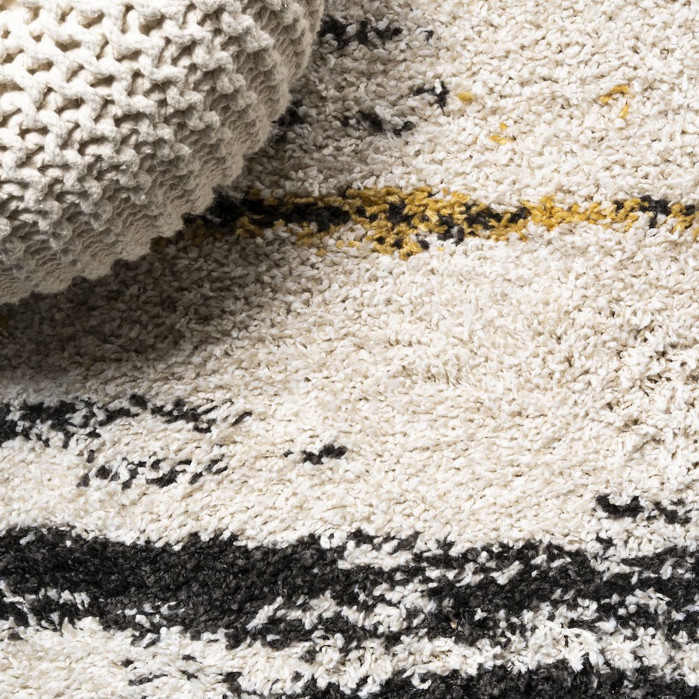 Nova Modern Bold Strie Shag Area Rug. Picture 6