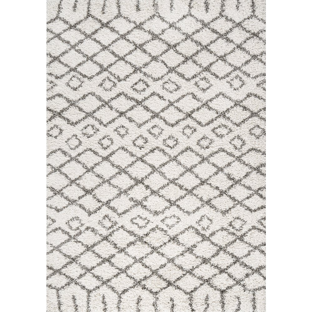Algaida Moroccan Diamond Shag Area Rug. Picture 1