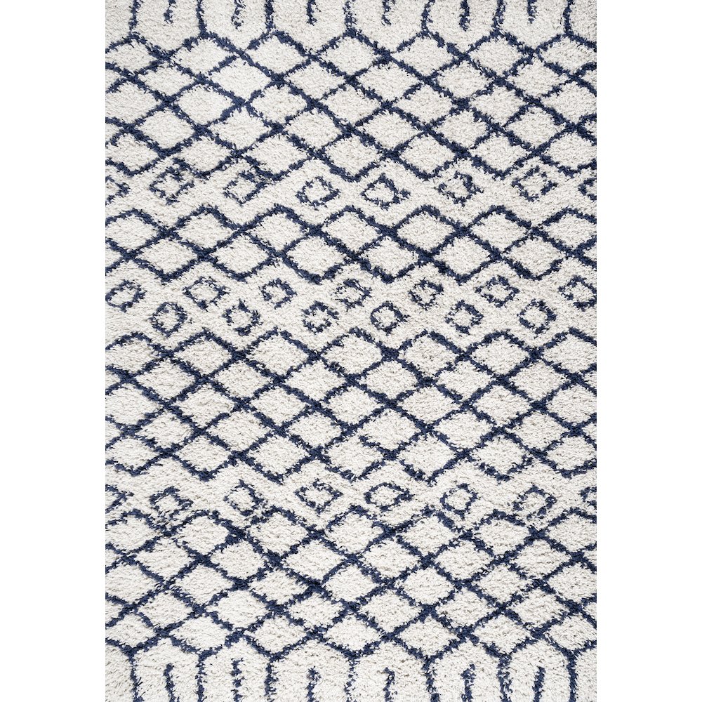 Algaida Moroccan Diamond Shag Area Rug. Picture 1