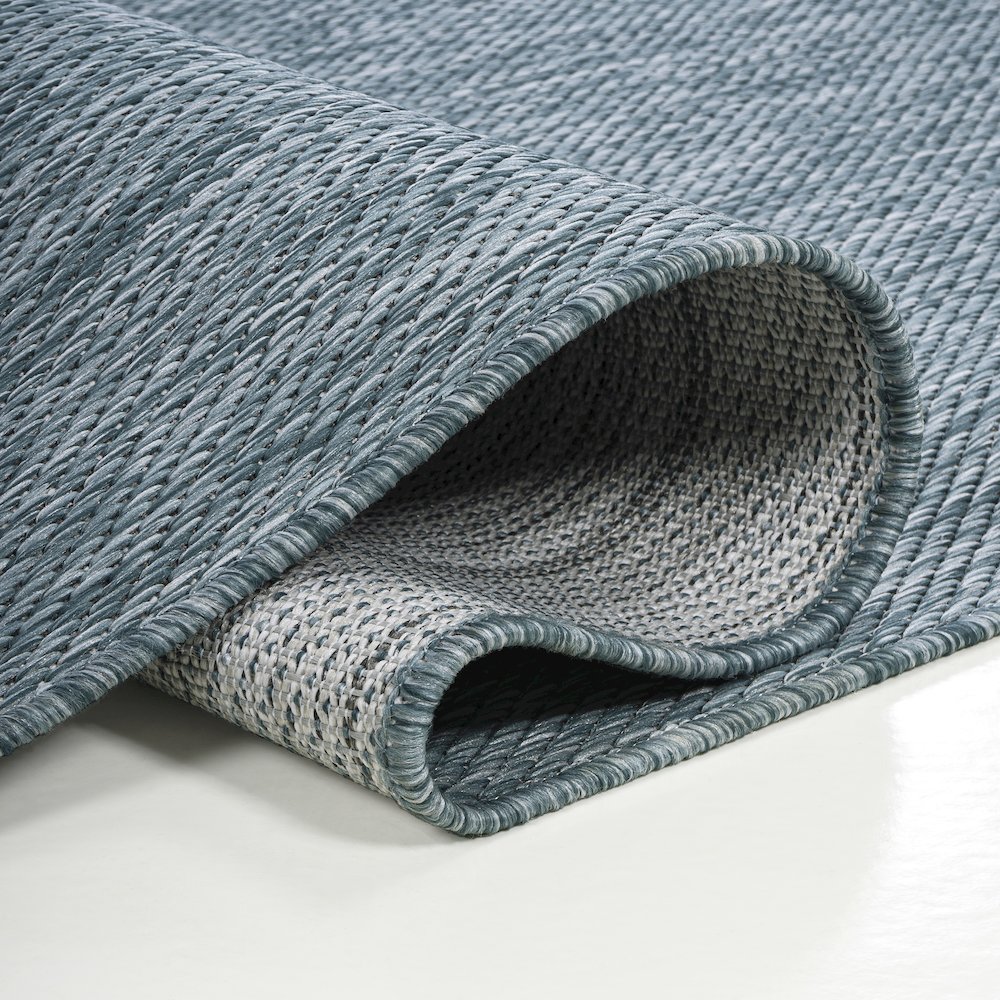 Miles Modern Minimalist Radius Corner SolidIndoor/Outdoor Shaped  Rug. Picture 3