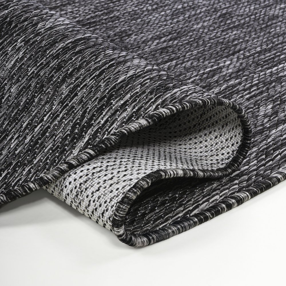 Evan Modern Rustic Organic Curve DarkIndoor/Outdoor Shaped  Rug. Picture 3