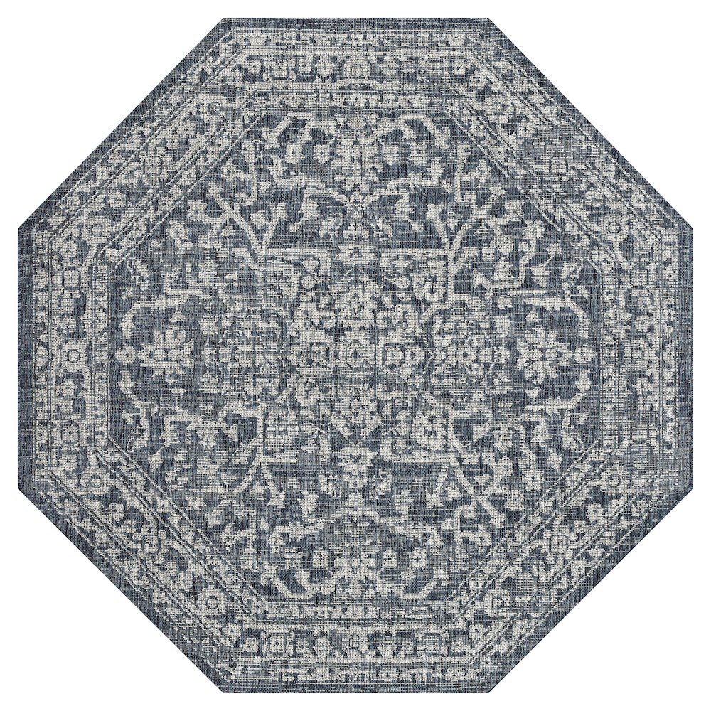 Malta Bohemian Medallion Textured Weave Red/Taupe Indoor/Outdoor Area Rug. Picture 1