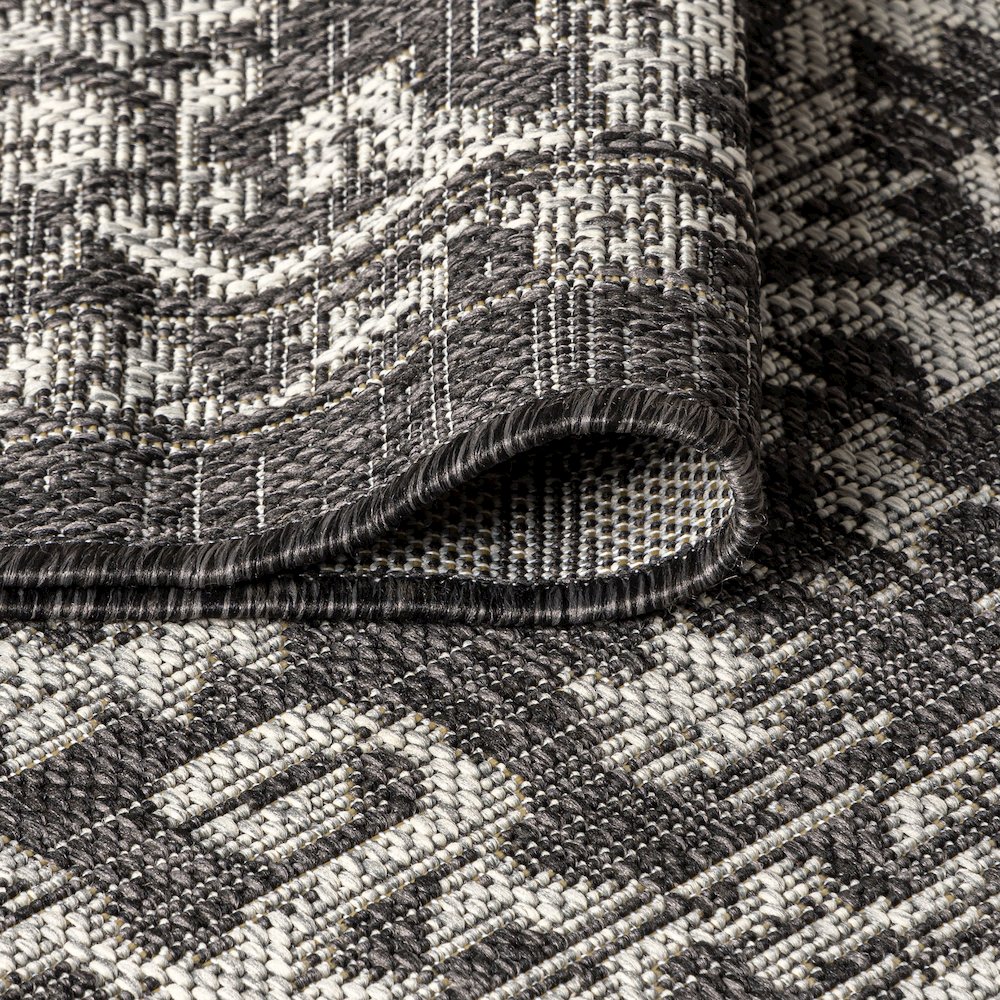 Malta Bohemian Medallion Textured Weave Indoor/Outdoor Area Rug. Picture 9