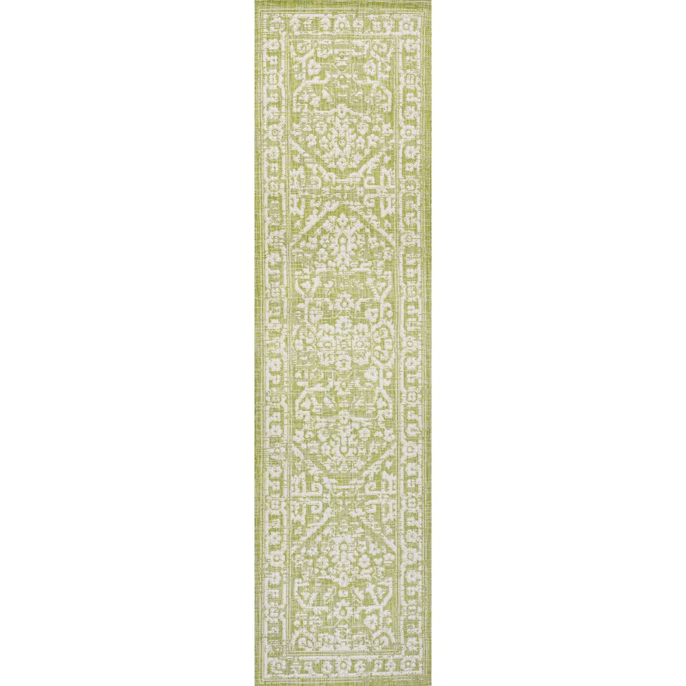 Malta Bohemian Medallion Textured Weave Indoor/Outdoor Area Rug. Picture 1