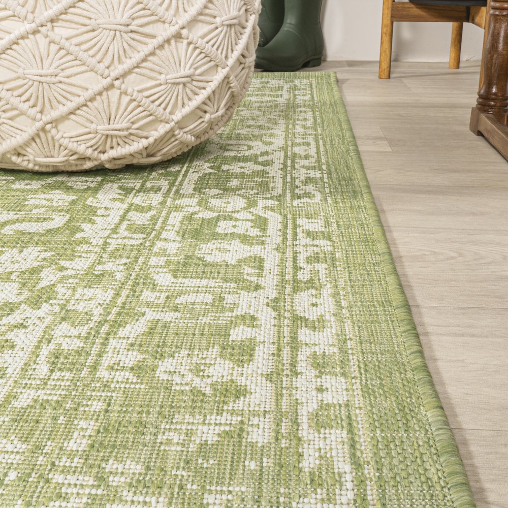 Malta Bohemian Medallion Textured Weave Indoor/Outdoor Area Rug. Picture 5