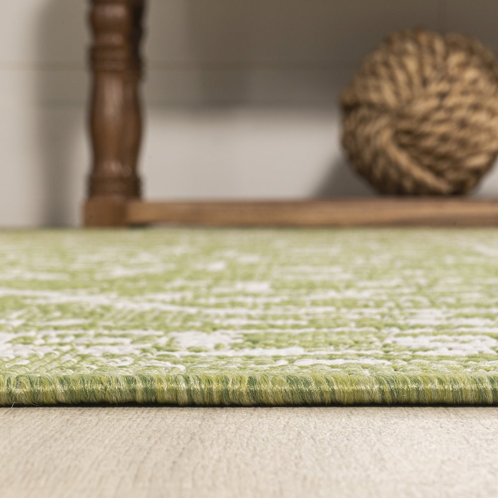 Malta Bohemian Medallion Textured Weave Indoor/Outdoor Area Rug. Picture 9