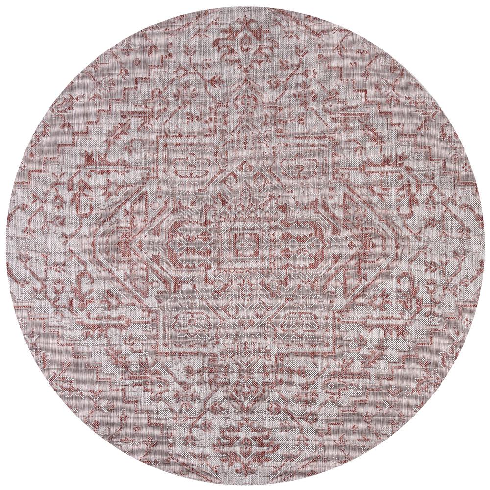 Estrella Bohemian Medallion Textured Weave Indoor/Outdoor Area Rug. Picture 2