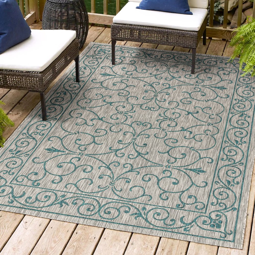 Charleston Vintage Filigree TetuWeaveIndoor/Outdoor  Rug. Picture 2