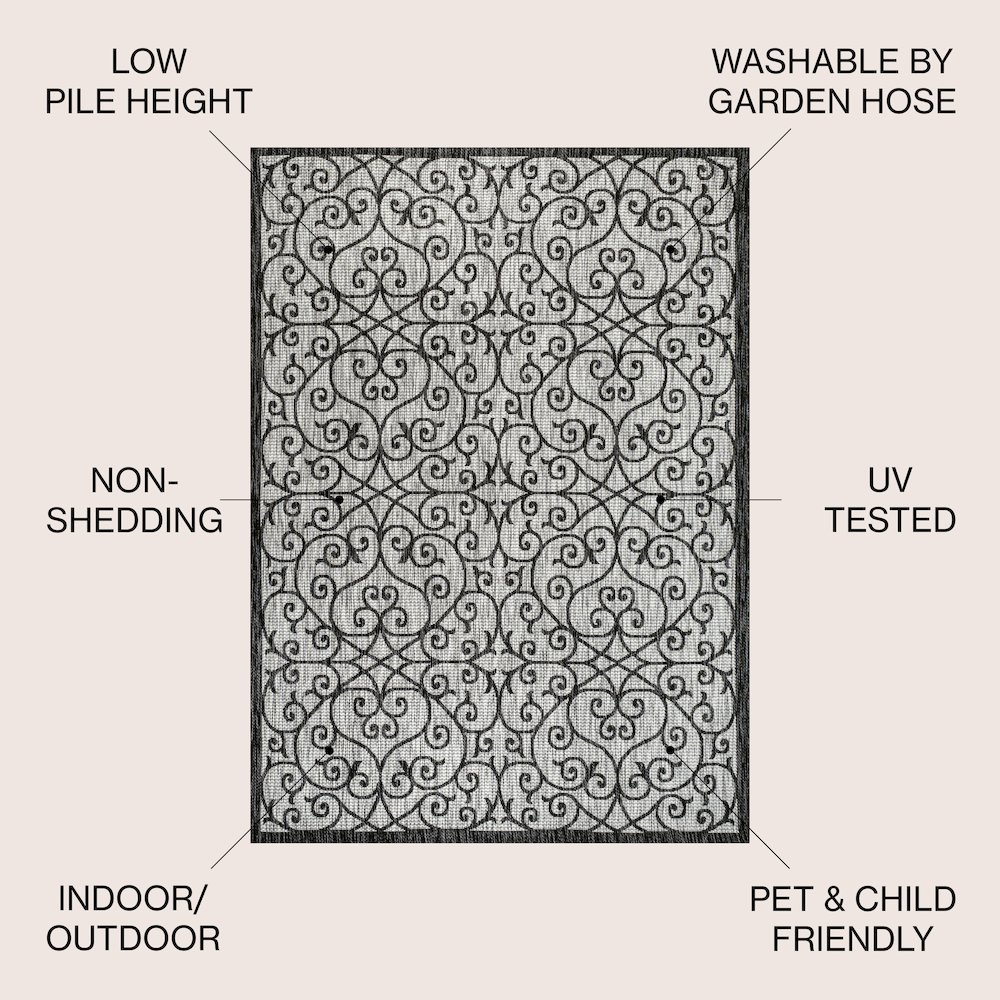 Madrid Vintage Filigree TetuWeave /Indoor/Outdoor  Rug. Picture 3