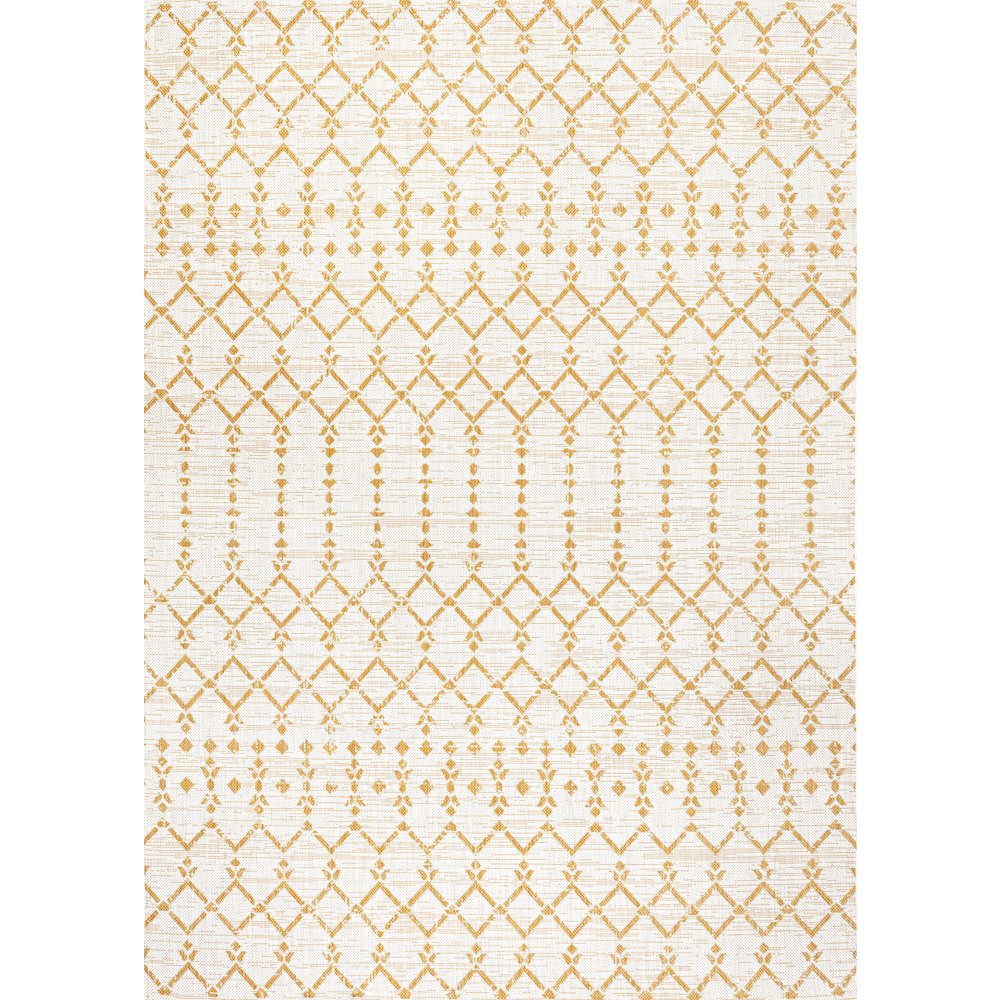 Ourika Moroccan Geometric Textured Weave Indoor/Outdoor Area Rug. Picture 1