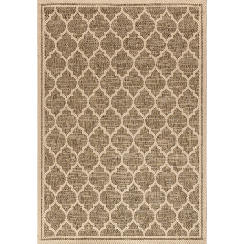 Trebol Moroccan Trellis Textured Weave Indoor/Outdoor Area Rug. Picture 1