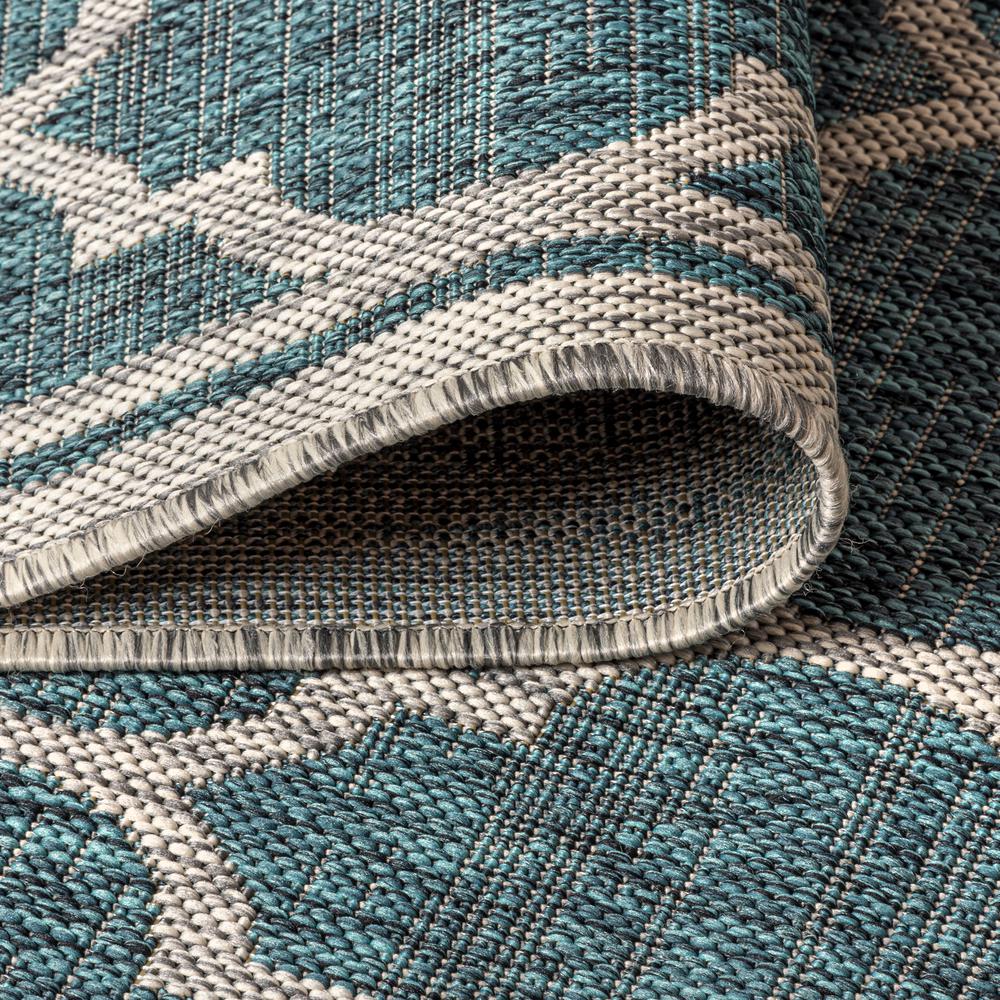 Trebol Moroccan Trellis Textured Weave Indoor/Outdoor Area Rug. Picture 7